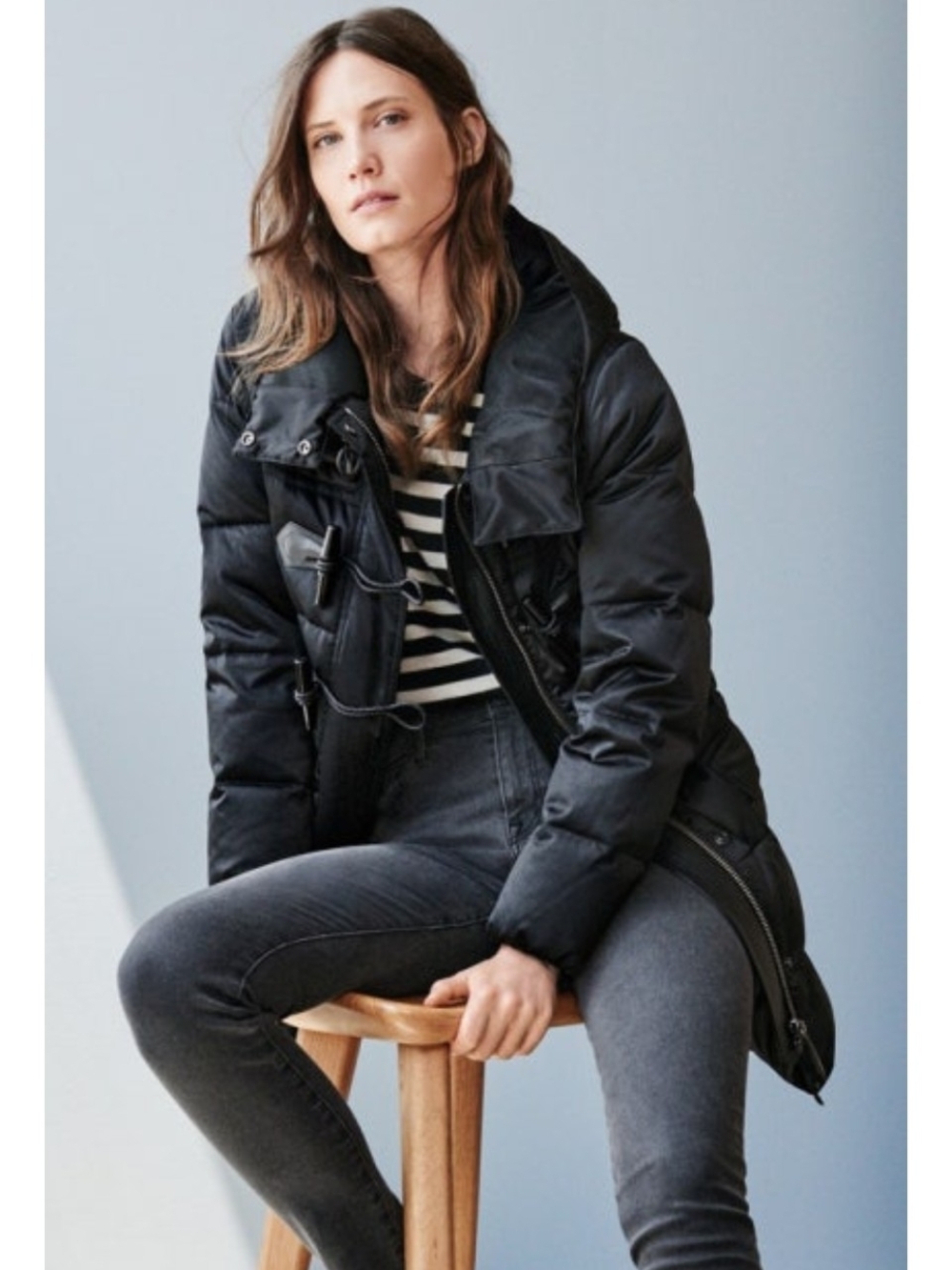 Burberry Brit 'Altberry' Toggle Front Quilted Down Parka